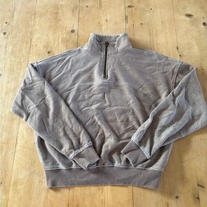 Women’s Gray Half-Zip Sweater